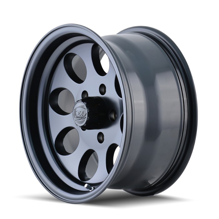 Ion type 171 17x9 matte black wheel with black rim