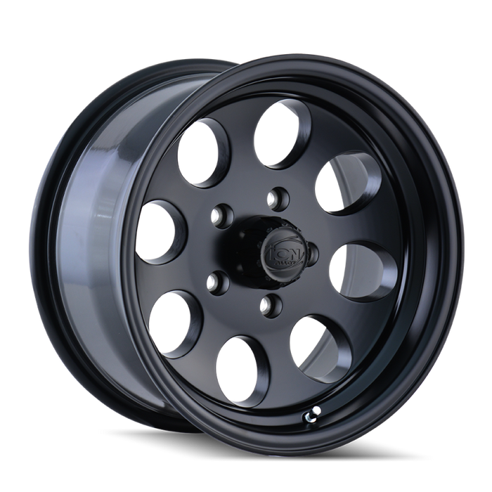 Ion type 171 17x9 matte black wheel on white background