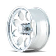 Ion type 171 17x9 aluminum hub polished wheel, 0mm offset