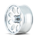 Ion type 171 17x9 aluminum hub polished wheel, 0mm offset