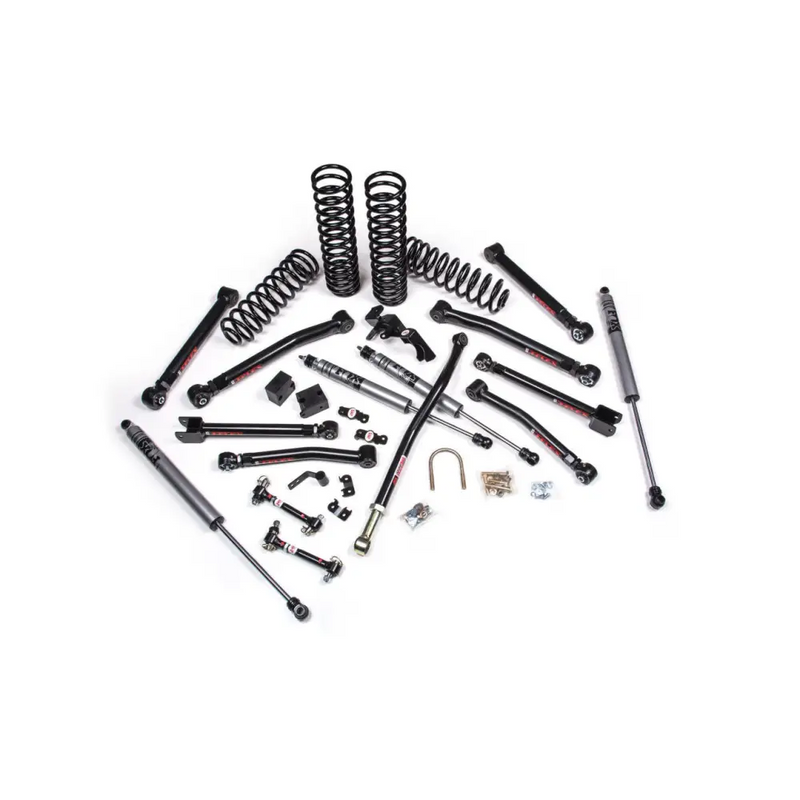 Jeep JL J-Venture 2.5in 4Dr w/ Fox Adventure Series Shocks showcasing a group of springs on white background.