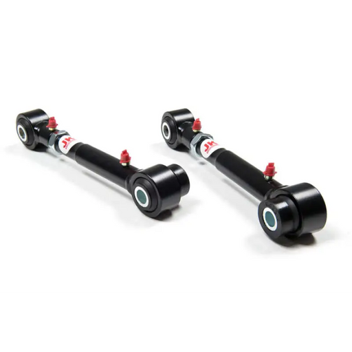 Front sway bar links for BMW E90 displayed in JKS Manufacturing 07-16 Jeep Wrangler JK Rubicon Adjustable Sway Bar Links.