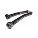 Pair of black aluminum steering stabilizes for JKS Manufacturing Jeep Wrangler JK.