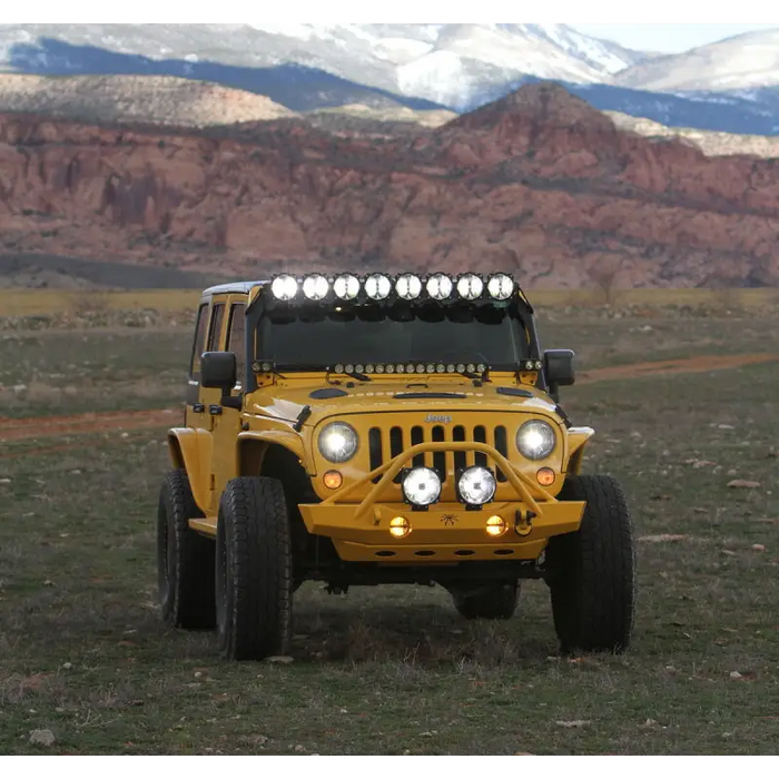 Yellow Jeep with KC HiLiTES Gravity LED Pro Replacement Headlight