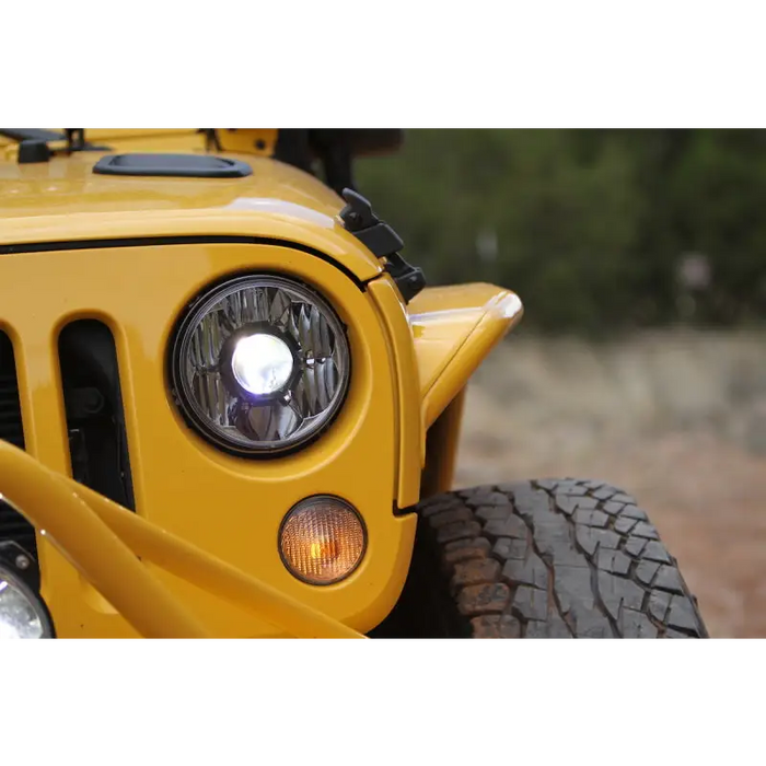 Yellow Jeep with Gravity LED Pro Headlight