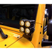 KC HiLiTES Jeep JK A-Pillar Windshield Light Mount Bracket Set: Yellow Jeep with Two Lights