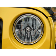 Yellow Jeep JK Gravity LED DOT Headlight with Black Halo - Pair Pack System