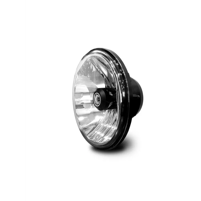 Black Gravity LED light bulb on white background, KC HiLiTES 07-18 Jeep JK headlight pair pack.