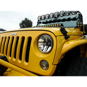 KC HiLiTES 07-18 Jeep JK Gravity LED Headlight Pair Pack with Light Bar