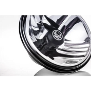 Chrome wheel with black rim - KC HiLiTES 7in. Gravity LED DOT Headlight Pair Pack System
