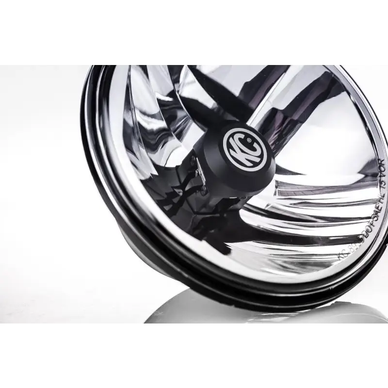 Chrome wheel with black rim - KC HiLiTES 7in. Gravity LED DOT Headlight Pair Pack System
