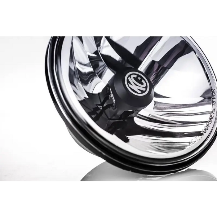 Chrome wheel with black rim - KC HiLiTES 7in. Gravity LED DOT Headlight Pair Pack System