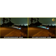 Gravity LED Pro Headlights on Jeep JK driving at night