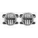 Pair of chromed LED fog lights for Harley Davidson - KC HiLiTES Gravity G4 LED Fog Beam (Pair Pack System)