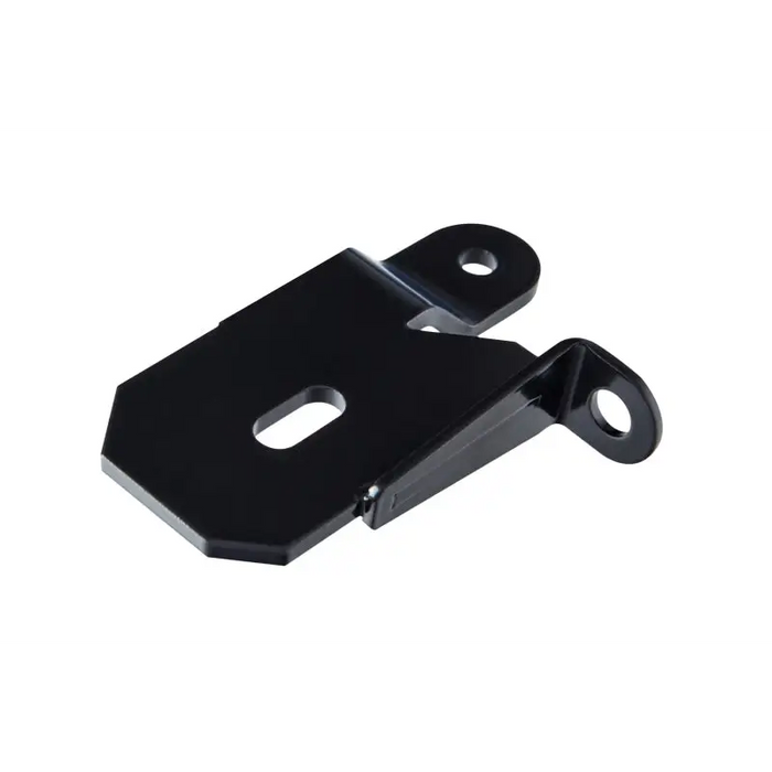 Black powder coated steel Jeep Wrangler A-Pillar Light Mount Bracket Set.