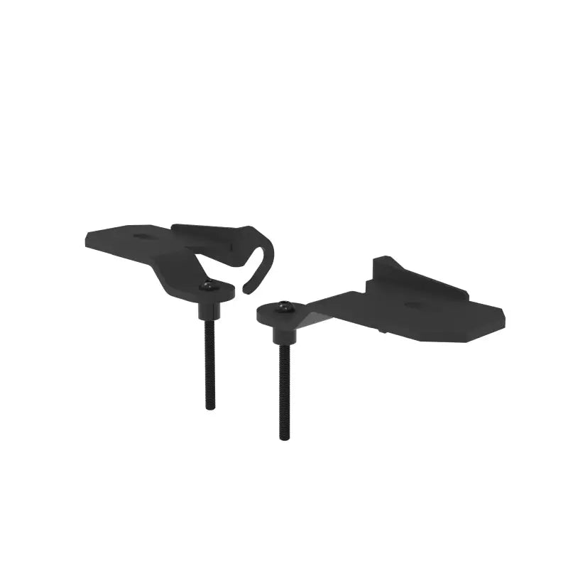 Black plastic bracket set for KC HiLiTES 21-23 Jeep 392/Mojave ditch light mounting.