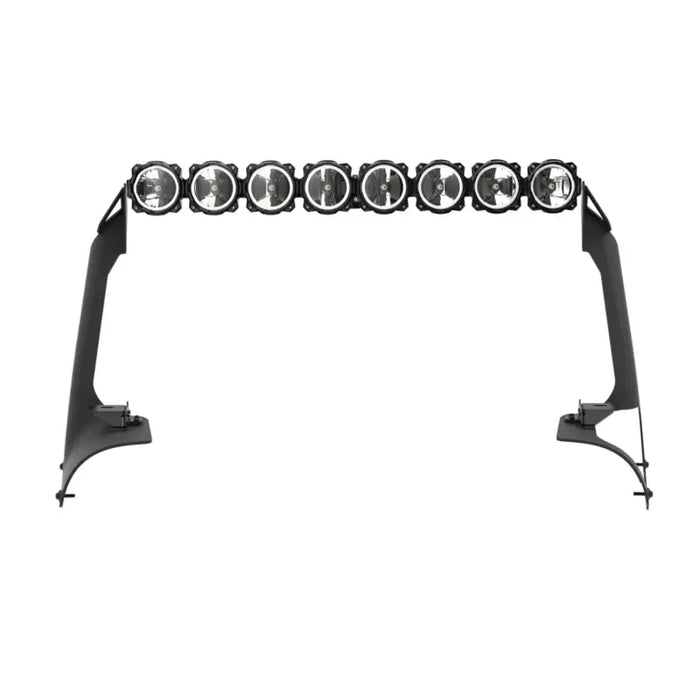 KC HiLiTES Jeep Wrangler 4xe Gravity LED Pro6 - 50in Light Bar Kit with Black and White Front Bumpers