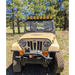 Tan Jeep with KC HiLiTES 6in. Gravity Pro6 Light Cover for 50th Anniversary - Yellow/Black Smiley Face Logo