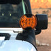 6in. Light Shield for SlimLite LED - Amber: Close up of engineered polished reflector light on vehicle