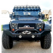 Black Jeep with Light Bar - KC HiLiTES Pro6 Single Gravity LED Driving Beam