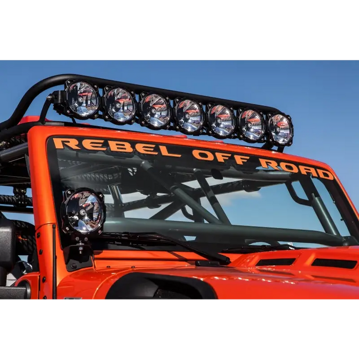 Jeep with KC HiLiTES 6in. Pro6 Gravity LED Light 20w Single Mount SAE/ECE Driving Beam