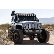 White Jeep with KC HiLiTES Pro6 Gravity LED Light Bar