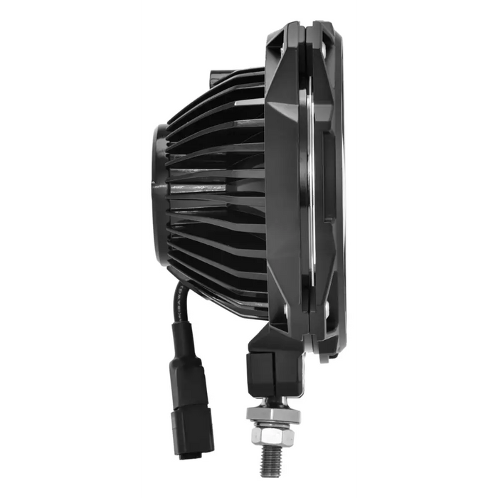 KC HiLiTES 6in. Pro6 Gravity LED Light Single - Black Wide-40 Beam on White Background