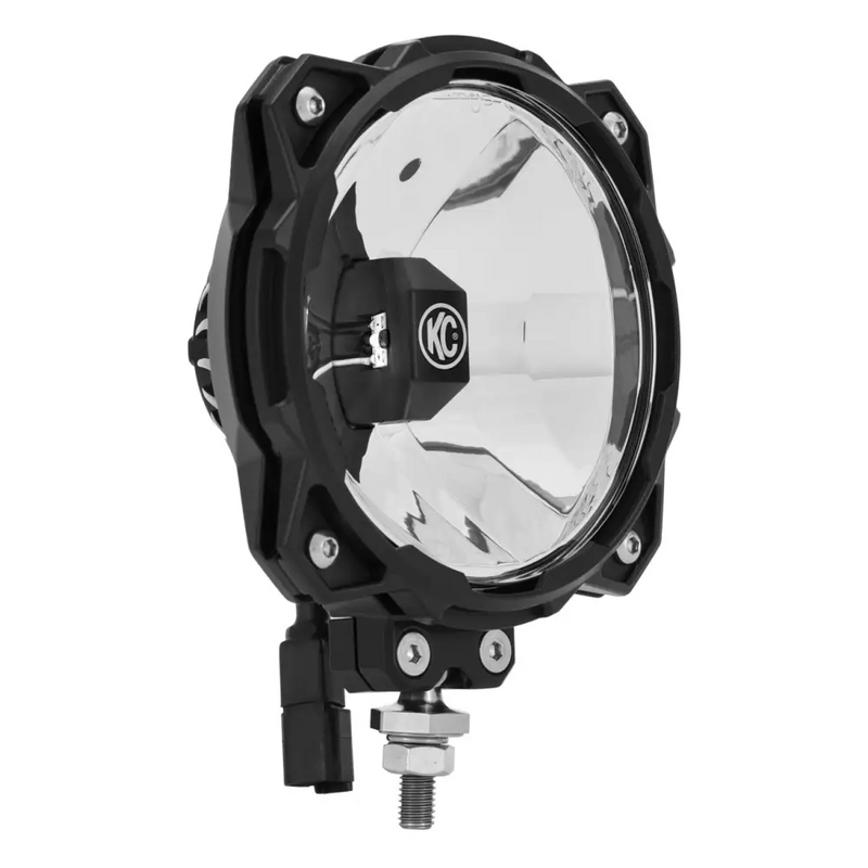 Black LED headlight with white light - KC HiLiTES 6in. Pro6 Gravity LED Light 20w Single Mount Wide-40 Beam (Pair Pack