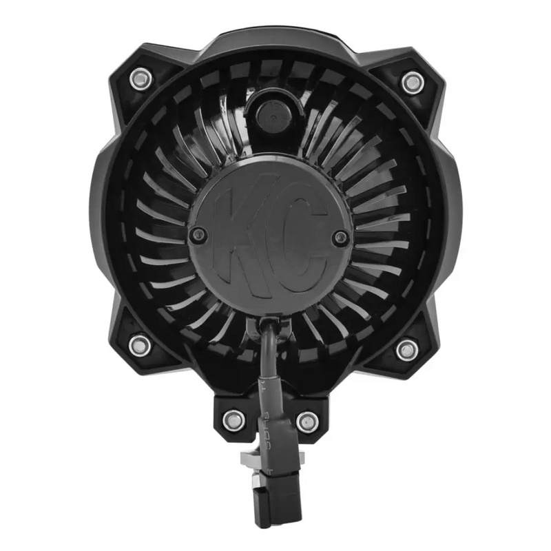 KC HiLiTES Pro6 Gravity LED Light 20w Single Mount Wide-40 Beam Pair Pack System - Black fan with white background