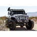 White Jeep with KC HiLiTES 6in. Pro6 Gravity LED Light Single Mount Wide Beam