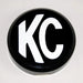 KC HiLiTES 6in. Round Hard Cover for Daylighter/SlimLite/Pro-Sport - Black w/White KC Logo on car