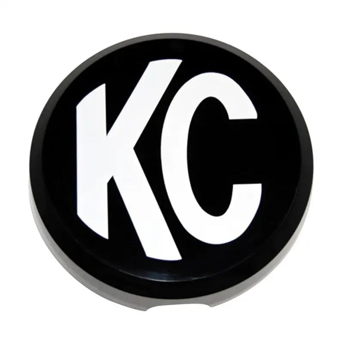 KC HiLiTES 6in. Round Hard Cover for Daylighter/SlimLite/Pro-Sport - Black with White KC Logo