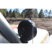 Black soft vinyl light covers for car air vents.
