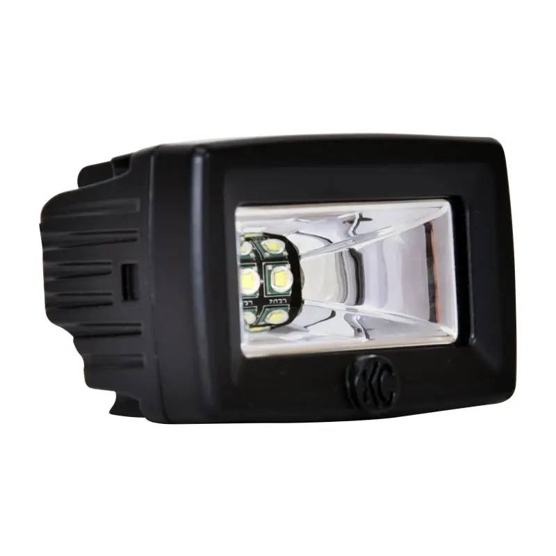KC HiLiTES C-Series 2in. C2 LED Light 20w Area Flood Beam (Pair Pack System) - Black on white background