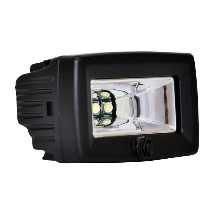 KC HiLiTES C-Series 2in. C2 LED Light 20w Area Flood Beam (Pair Pack System) - Black on white background