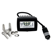KC HiLiTES C-Series 2in. C2 LED Light - Black area flood pair pack heat sink design