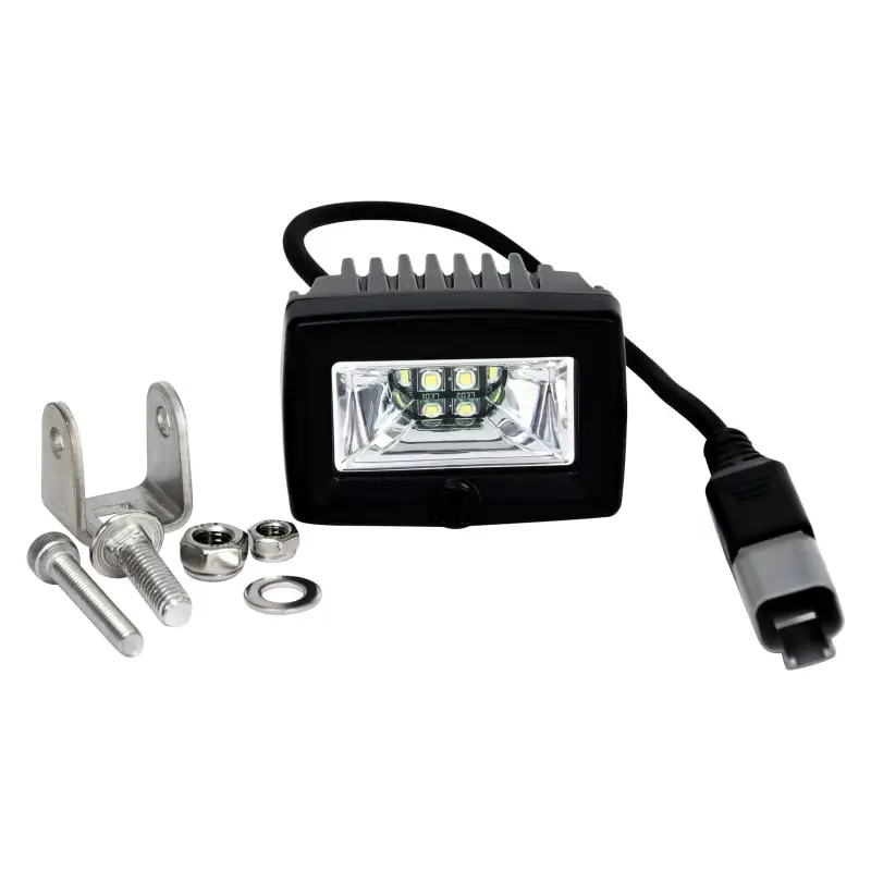 KC HiLiTES C-Series 2in. C2 LED Light - Black area flood pair pack heat sink design