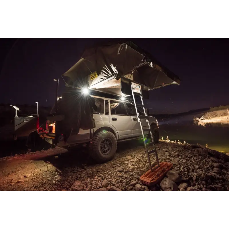 KC HiLiTES C-Series C2 LED 2in. Backup Area Flood Light with Tent on Truck - Pair Pack System, Black