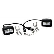 KC HiLiTES C-Series C2 LED 2in. Backup Area Flood Light 20w Pair Pack System - Black with heat sink design.