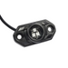 KC HiLiTES C-Series RGB LED Rock Light Kit (Incl. Wiring) - Set of 6 - small round black and white plastic and metal connector