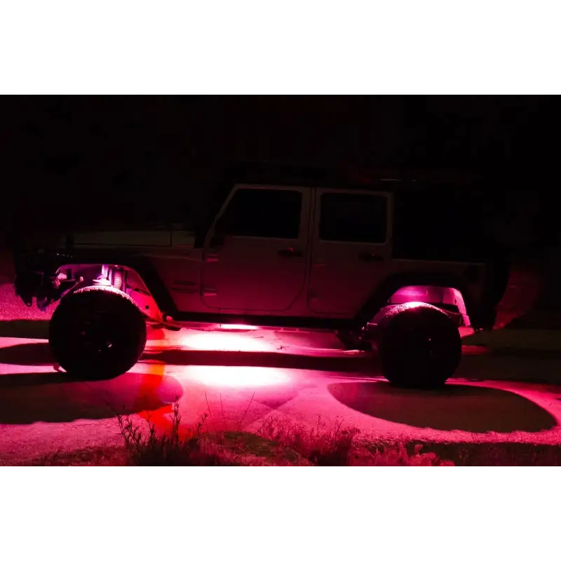 KC HiLiTES C-Series RGB LED Rock Light Kit on Jeep