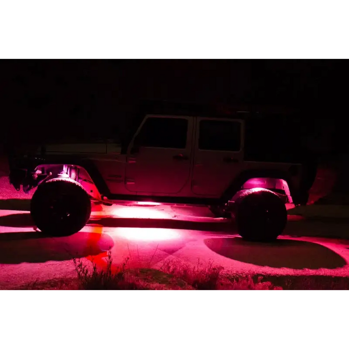 KC HiLiTES C-Series RGB LED Rock Light Kit on Jeep