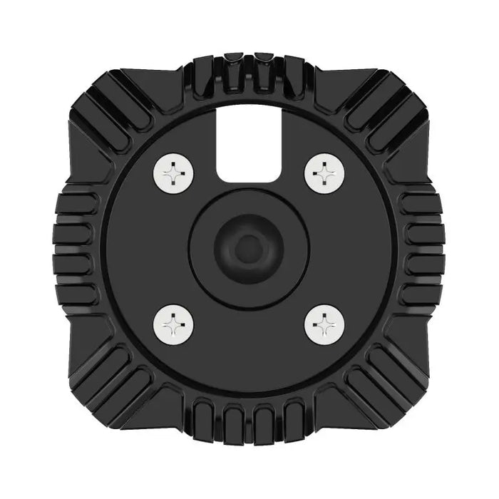 Black plastic wheel cover with white button for KC Hilites Cyclone V2 Surf Mt Adap