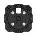 Black plastic wheel cover with white button for KC Hilites Cyclone V2 Surf Mt Adap