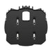 KC Hilites Cyclone V2 Surf Mt Adap black plastic plate with screws