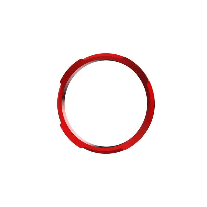 Red single bezel ring on white background - KC HiLiTES FLEX ERA 1.