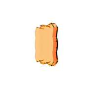 Gold plated square ring on KC HiLiTES FLEX ERA 1 Single Light Shield (Amber)
