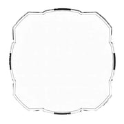 Silver frame with white background, KC HiLiTES FLEX ERA 4 Light Shield Hard Cover - Clear.