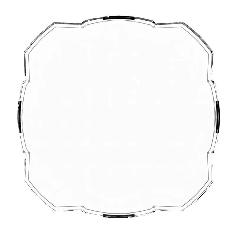 Silver frame with white background, KC HiLiTES FLEX ERA 4 Light Shield Hard Cover - Clear.