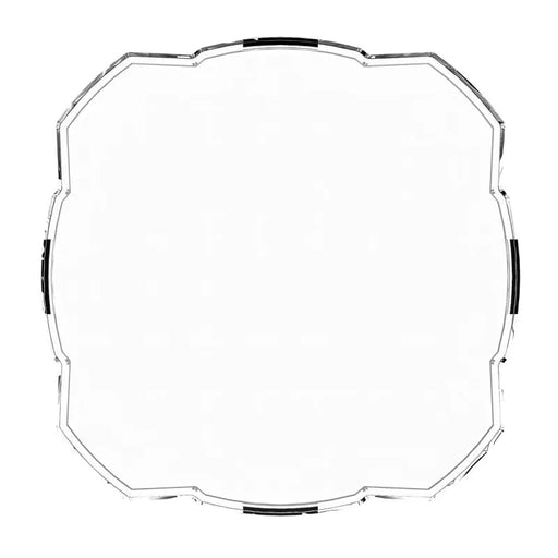 Silver frame with white background, KC HiLiTES FLEX ERA 4 Light Shield Hard Cover - Clear.